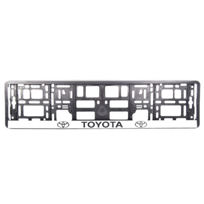 Рамка номерного знака Carlife NH17 черная на Toyota