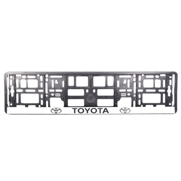 Рамка номерного знака Carlife NH17 черная на Toyota