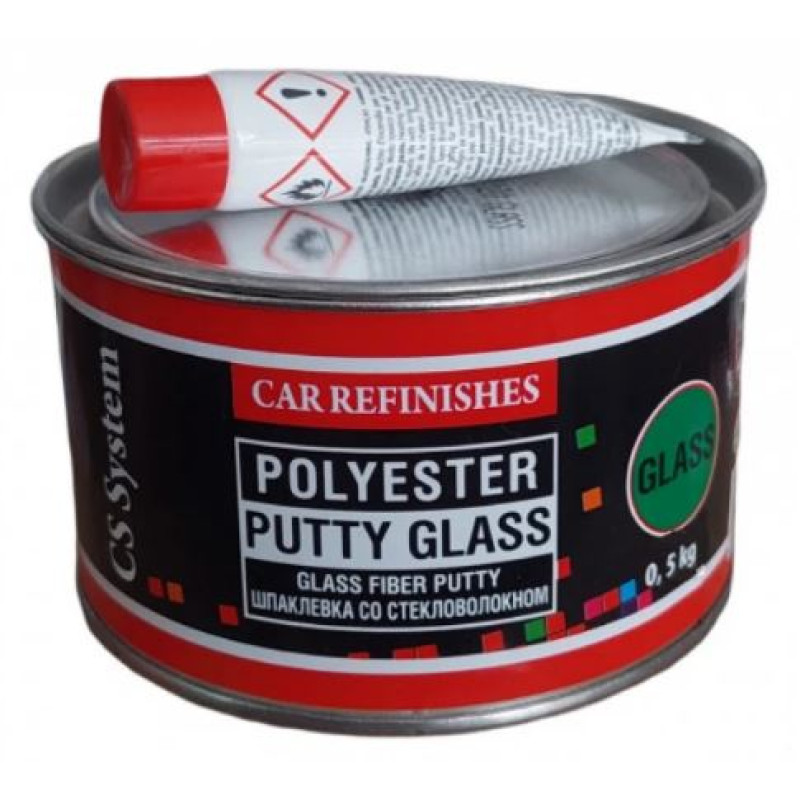 Шпатлевка со стекловолокном 0.5кг CS System Glass зеленая (6 мм)