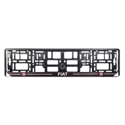 Рамка для номерного знака Carlife NH072 черная на Fiat