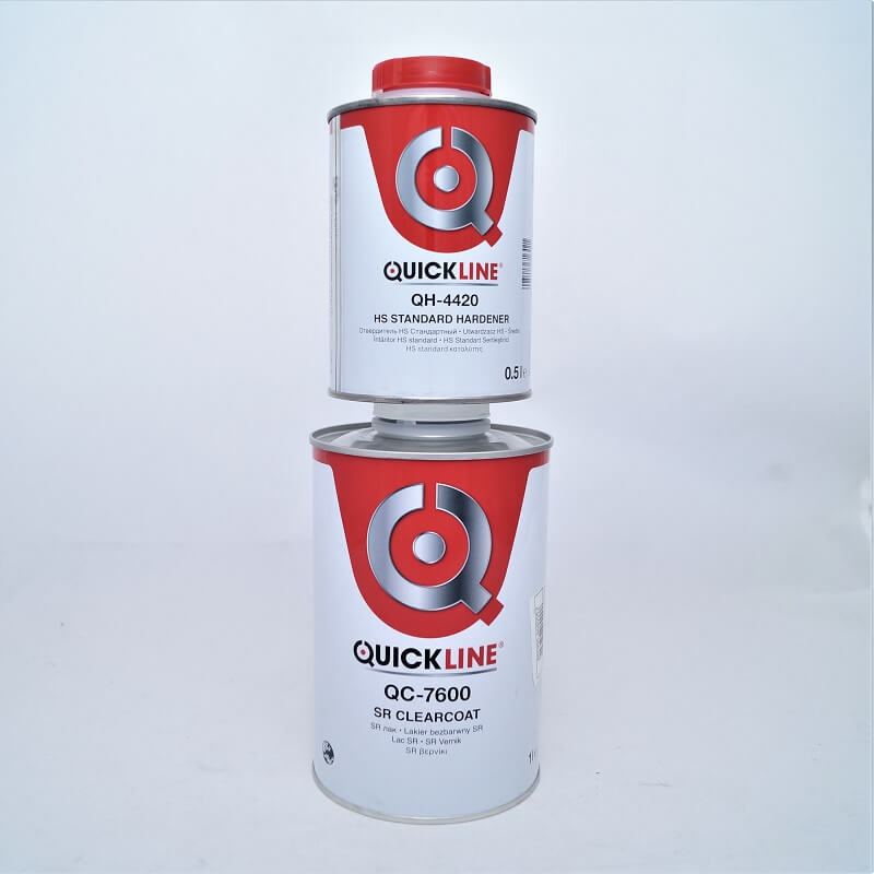 Лак акрил-уретановый быстросохнущий QuickLine Antiscratch HS QC-7600 (1л) + отв. QH-4420 (0,5л) Лак акрил-уретановый быстросохнущий QuickLine Antiscratch HS QC-7600 (1л) + отв. QH-4420 (0,5л)