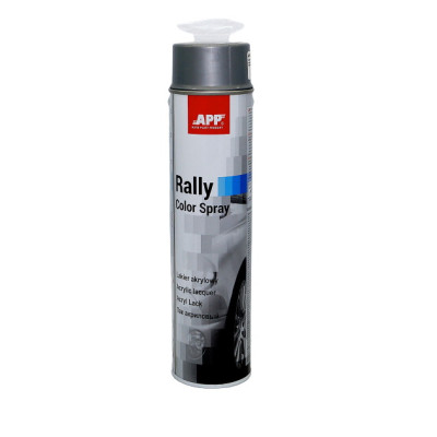 Краска акриловая аэрозольная APP Rally Color Spray, серебристая 600 мл (210114)