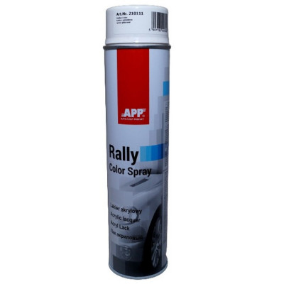 Краска акриловая в аэрозоле APP Rally Color белая 600мл (арт. 210111)