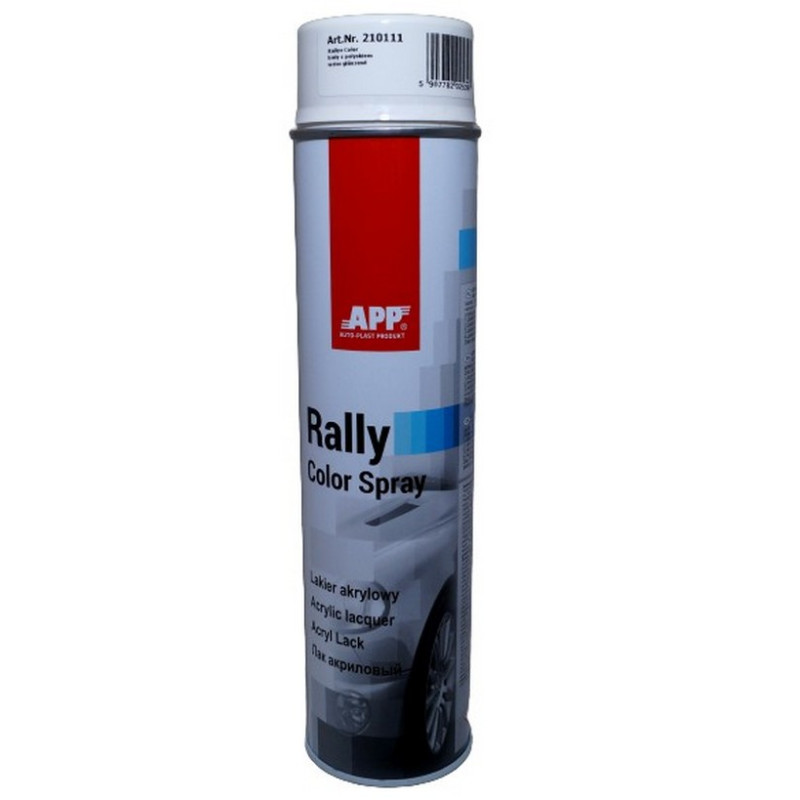 Краска акриловая в аэрозоле APP Rally Color белая 600мл (арт. 210111) Краска акриловая в аэрозоле APP Rally Color белая 600мл (арт. 210111)