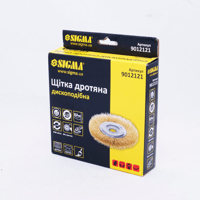 Щетка проволочная дискообразная Sigma 9012121, 125мм (латунь)