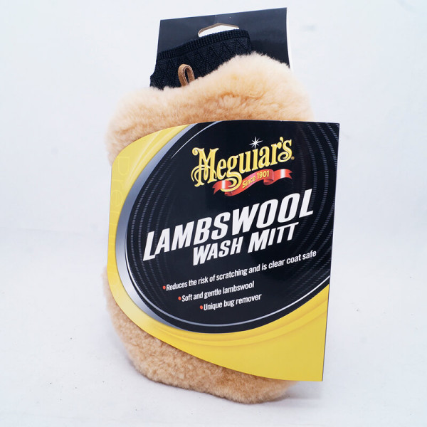 Рукавица лама для мойки авто - Meguiar's Lambs Wool Wash Mitt бежевая (A7301)