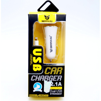 Автомобильное зарядное устройство MICROUSB 2В1 SENMAXU SMX-203 CAR CHARGER (2 USB/2.1A)
