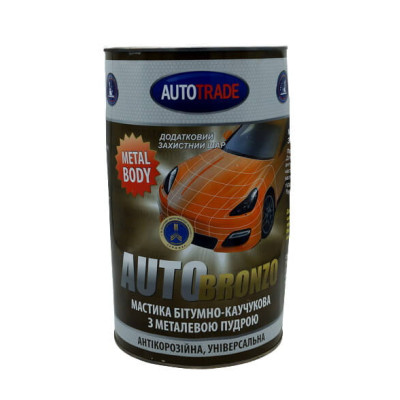 Мастика битумно-каучуковая бронза антикоррозионная универсальная AUTOTRADE BR 5 л