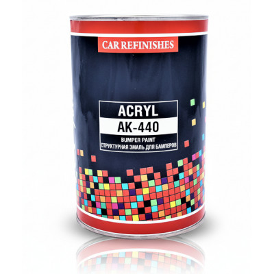 Краска структурная для бампера CS System АК-440, черная 1л