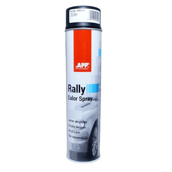 Краска акриловая в аэрозоле APP Rally Color, черная матовая 600мл (арт. 210112)