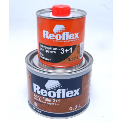 Грунт акриловый серый 3+1 (0,5л) + отвердитель (0,17л) Reoflex RX F-04