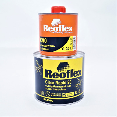Лак супербыстрый, 0,5л + отвердитель C90 (0,25 л) Reoflex (RX C-07/500/H-07/250)
