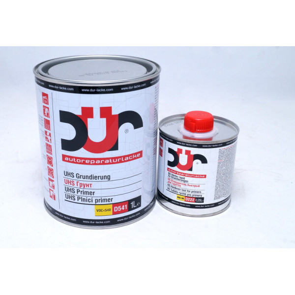 Грунт UHS DUR 4+1 (1л) D541 черный + отвердитель D222 (0,25)