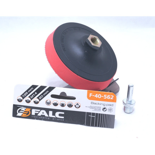 Платформа для кругов d125 мм, h20 мм под M14 с адаптером на дрель FALC F-40-562