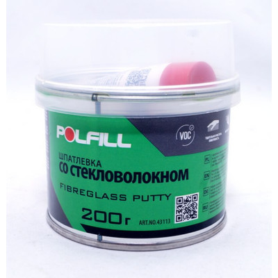 Шпатлевка со стекловолокном Polfill, 0,2 кг