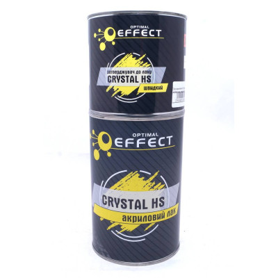 Лак акриловый HS Crystal 1л. + отвердитель быстрый 0,5л EFFECT
