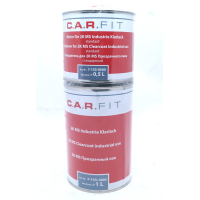 Лак прозрачный CARFIT 2:1 2K MS 1л + отв. MS 0,5л