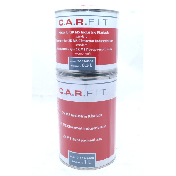 Лак прозрачный CARFIT 2:1 2K MS 1л + отв. MS 0,5л