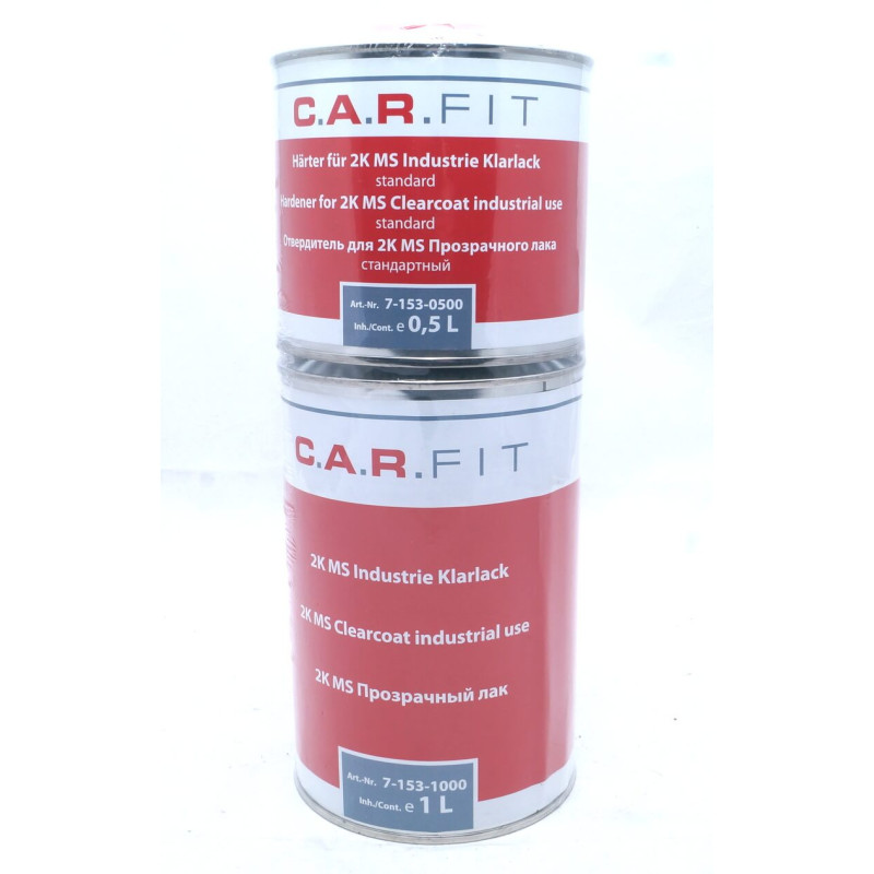 Лак прозрачный CARFIT 2:1 2K MS 1л + отв. MS 0,5л