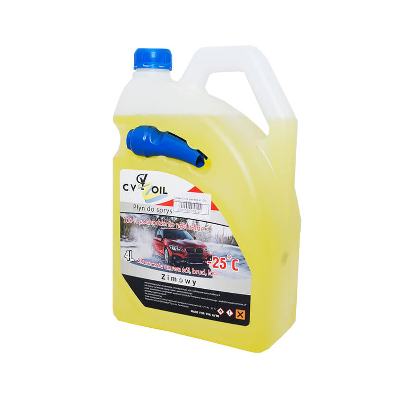 Омыватель стекла зимний (-25°С) CV OIL, желтый, с лейкой 4л Омыватель стекла зимний (-25°С) CV OIL, желтый, с лейкой 4л