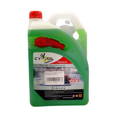 Омыватель стекла зимний -25 °С CV OIL (зеленый) с лейкой 4 л