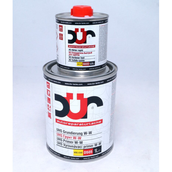 Грунт UHS W-W DUR D505 (1л) черный мокрый по мокрому + отв. D222 (0,25)