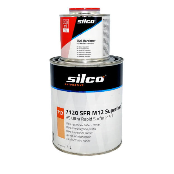 Грунт сверхбыстрый наполняющий Silco HS 7120 M12 SFR, 1л + отв. 0,2л