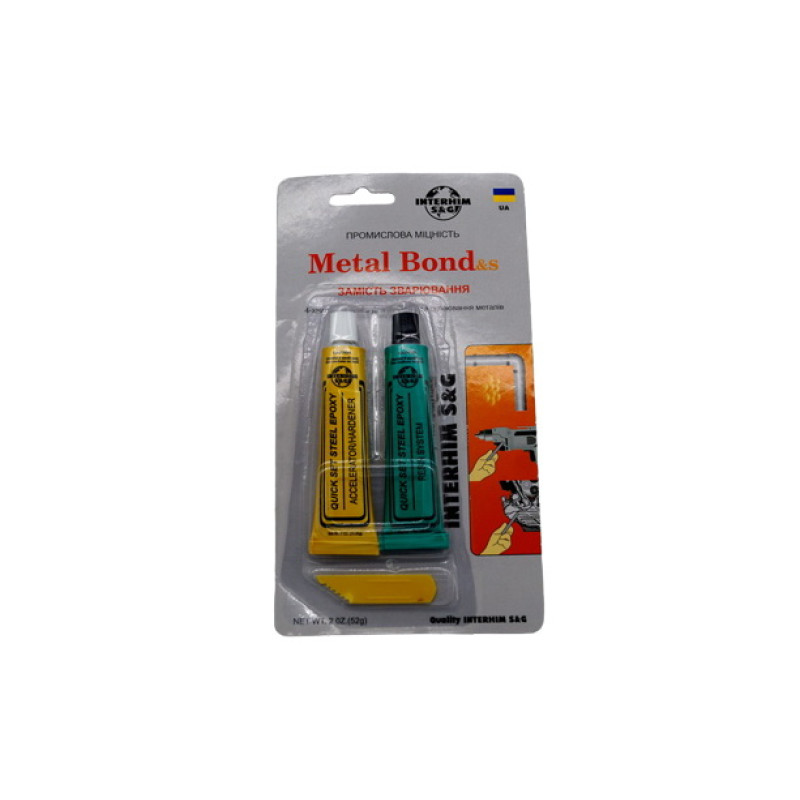 Клей эпоксидный INTERHIM Metal Bond 4 минуты 52 г (тюбик) Клей эпоксидный INTERHIM Metal Bond 4 минуты 52 г (тюбик)