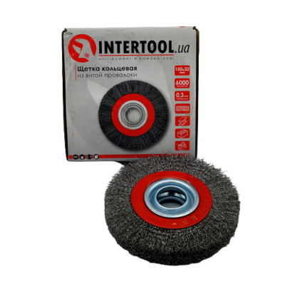 Щетка кольцевая 150х32 мм (витая проволока) INTERTOOL BT-6150
