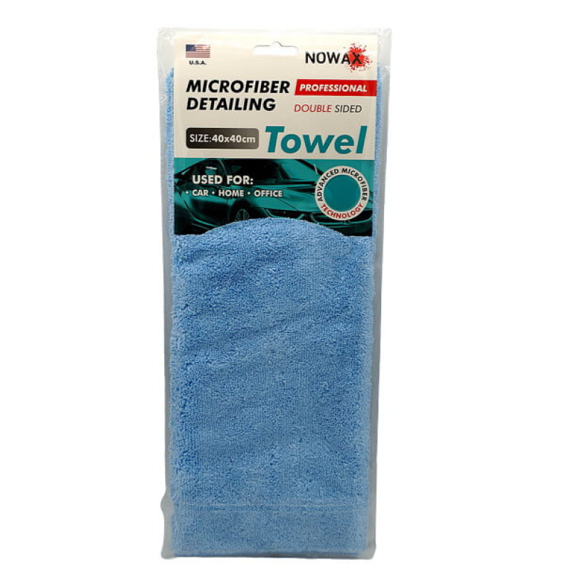 Салфетка микрофибра NOWAX NX68442, голубая, 40x40 см Салфетка микрофибра NOWAX NX68442, голубая, 40x40 см