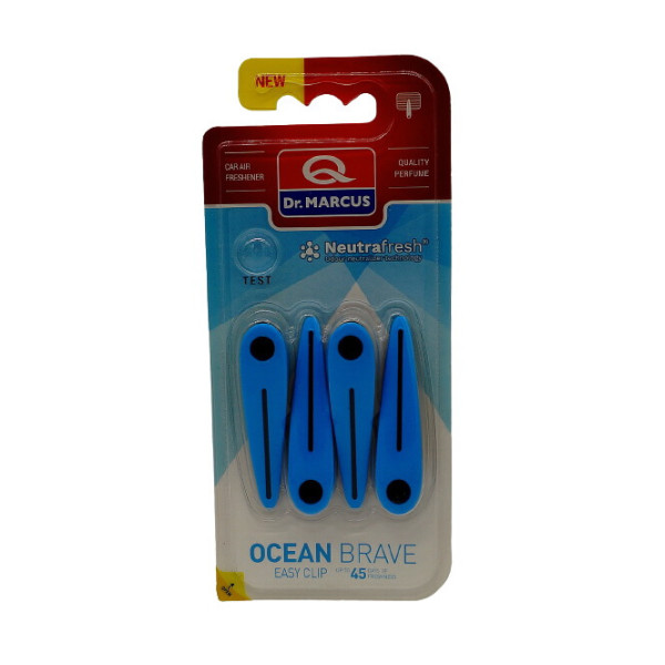 Ароматизатор Dr. Marcus Easy Clip Ocean Breeze (Океанский Бриз) клипсы на дефлектор (в упак. 4 шт.)