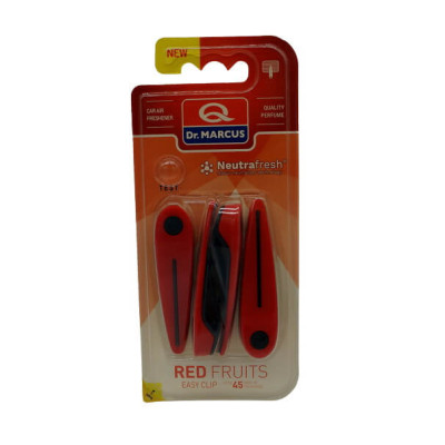 Ароматизатор Dr. Marcus Easy Clip Red Fruits (Красные Фрукты) клипсы на дефлектор (в упак. 4 шт.)