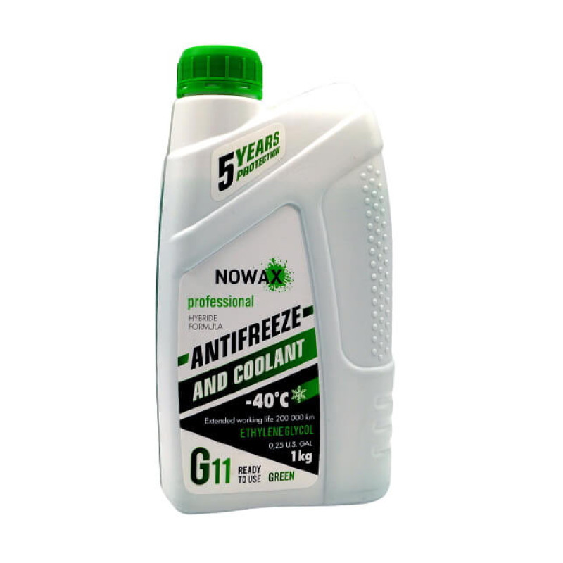 Антифриз NOWAX G11 зеленый -40°C 1 кг (NX01008) Антифриз NOWAX G11 зеленый -40°C 1 кг (NX01008)