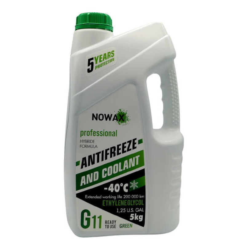 Антифриз NOWAX G11 зеленый 5 кг Антифриз NOWAX G11 зеленый 5 кг