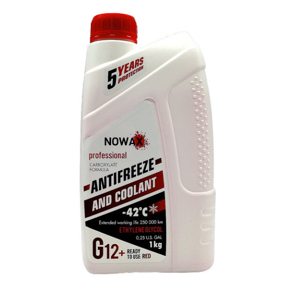 Антифриз NOWAX RED G12 красный 1 кг (NX01006)