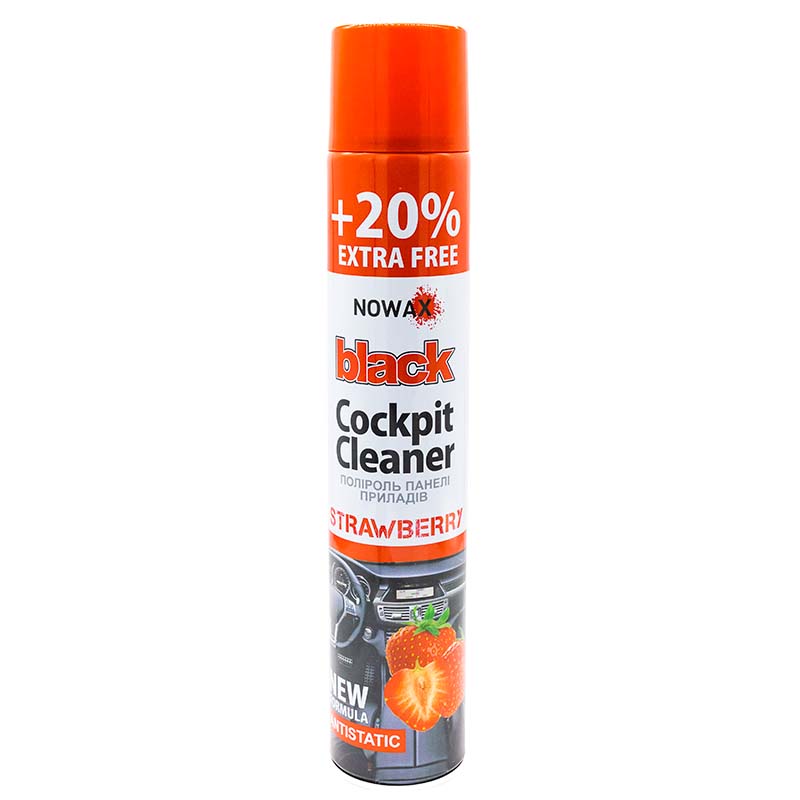 Полироль для салона Nowax Black Cockpit Cleaner клубника 750 мл (NX00704) Полироль для салона Nowax Black Cockpit Cleaner клубника 750 мл (NX00704)