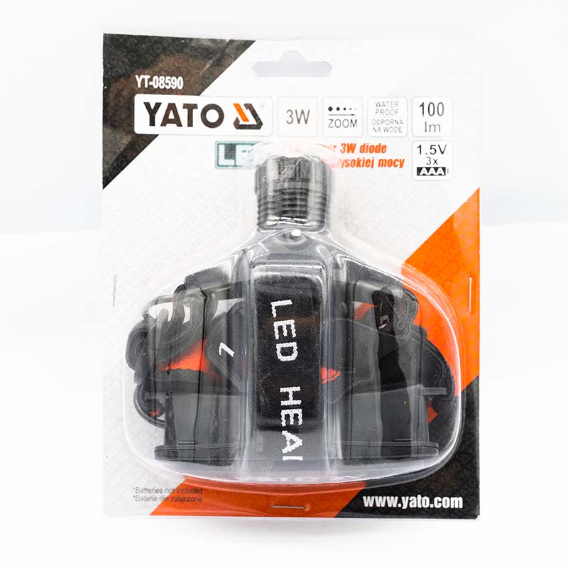 Фонарь налобный 3 Вт YATO YT-08590 Фонарь налобный 3 Вт YATO YT-08590