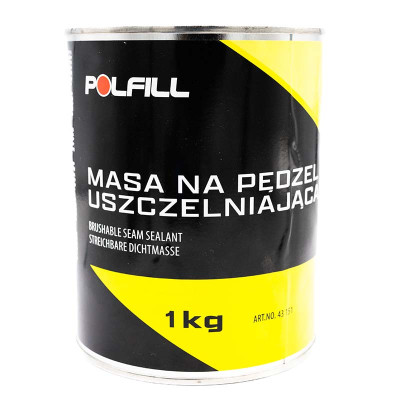 Герметик каучуковый под кисть Polfill 1кг черный