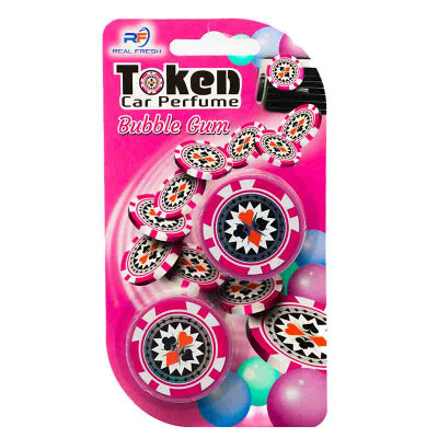 Ароматизатор Real Fresh Token Bubble Gum (жвачка) клипсы на дефлектор