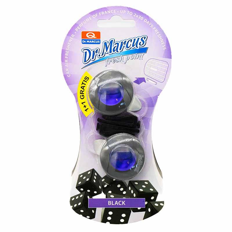 Ароматизатор Dr. Marcus Fresh Point Black (Черный) клипсы на дефлектор (в упак. 2 шт.) Ароматизатор Dr. Marcus Fresh Point Black (Черный) клипсы на дефлектор (в упак. 2 шт.)
