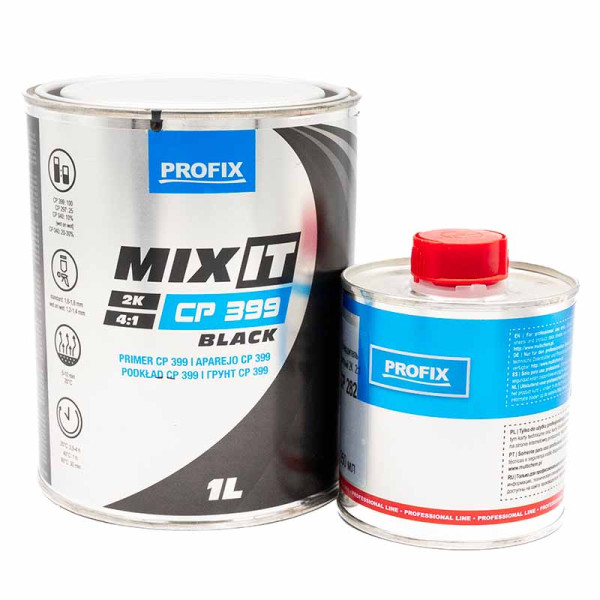 Грунт акриловый черный 1л + 0,25л Profix СР 399 MixIT 2K HS 4:1, комплект из отв