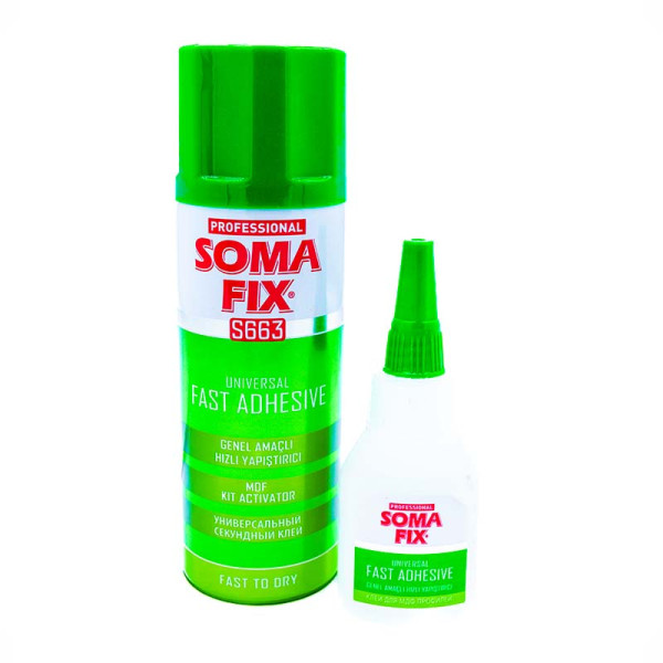 Клей двухкомпонентный SOMAFIX 200мл+50г S663