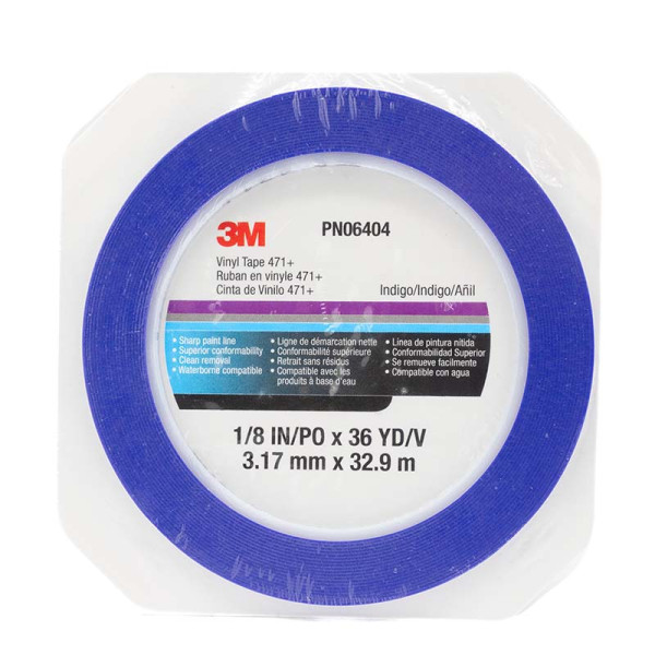 Малярная лента 3M Fine Line, синяя, 3,17 мм x 32,9 м (арт. PN06404)