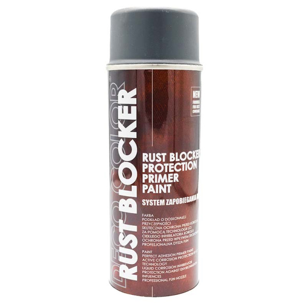 Краска аэрозольная Deco Color 4в1 Rust Blocker RAL 7011 серая 400мл