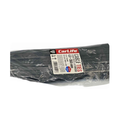 Хомуты пластиковые черные 4,8*350(100шт) Carlife