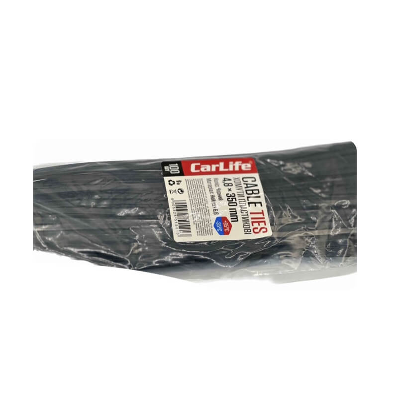 Хомуты пластиковые черные 4,8*350(100шт) Carlife
