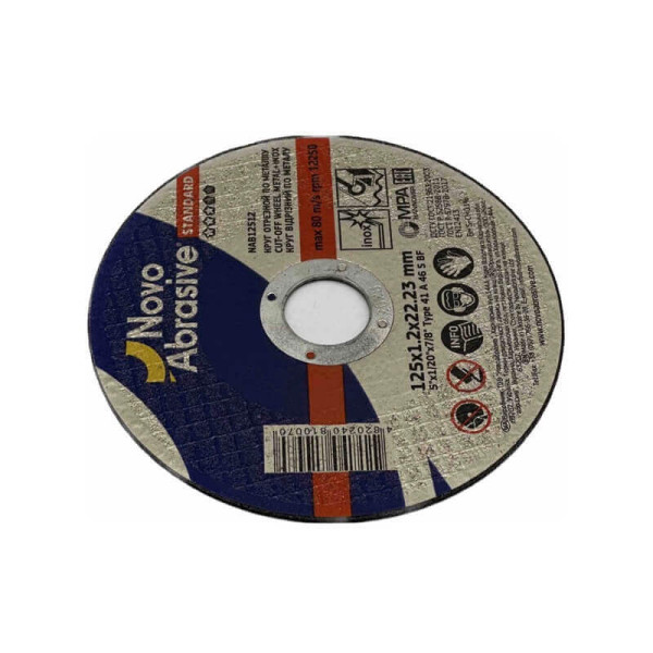 Круг отрезной по металлу NovoAbrasive Standart 125х1.2мм