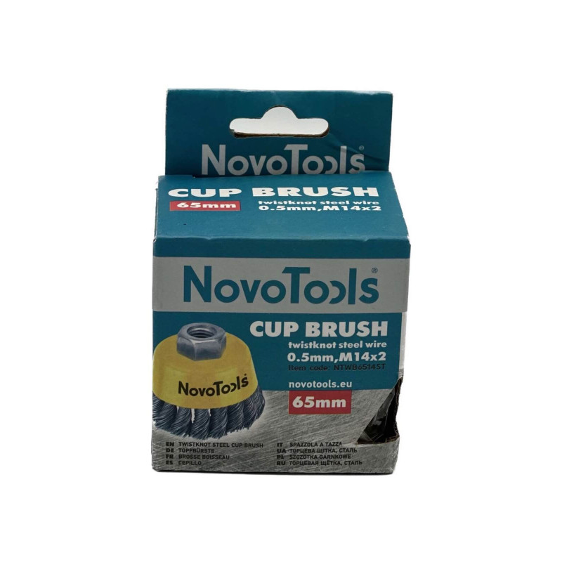 Щетка чашечная с пучками витой проволоки NovoTools 65 мм М14 (арт. NTWB6514ST) Щетка чашечная с пучками витой проволоки NovoTools 65 мм М14 (арт. NTWB6514ST)