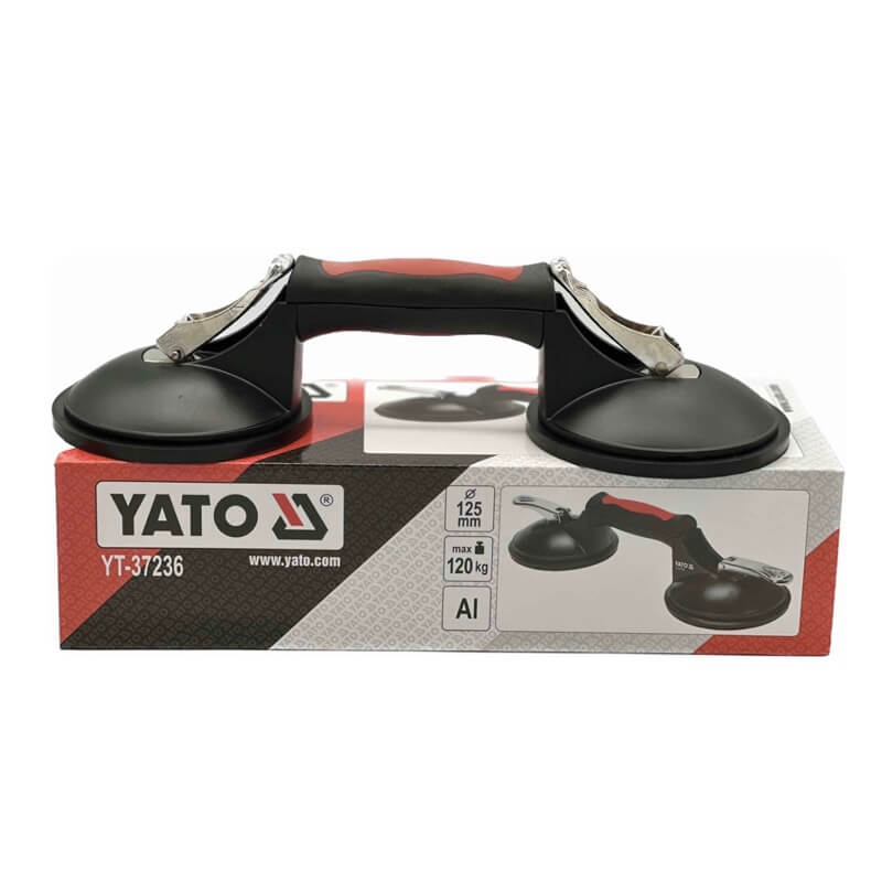 Тримач-присоска для скла подвійна YATO 120 кг Тримач-присоска для скла подвійна YATO 120 кг