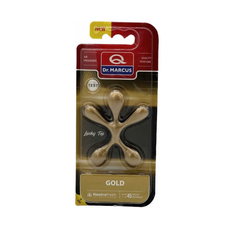 Ароматизатор Dr.Marcus Lucky Top Gold (золотой) подвесной или на дефлектор. Ароматизатор Dr.Marcus Lucky Top Gold (золотой) подвесной или на дефлектор.